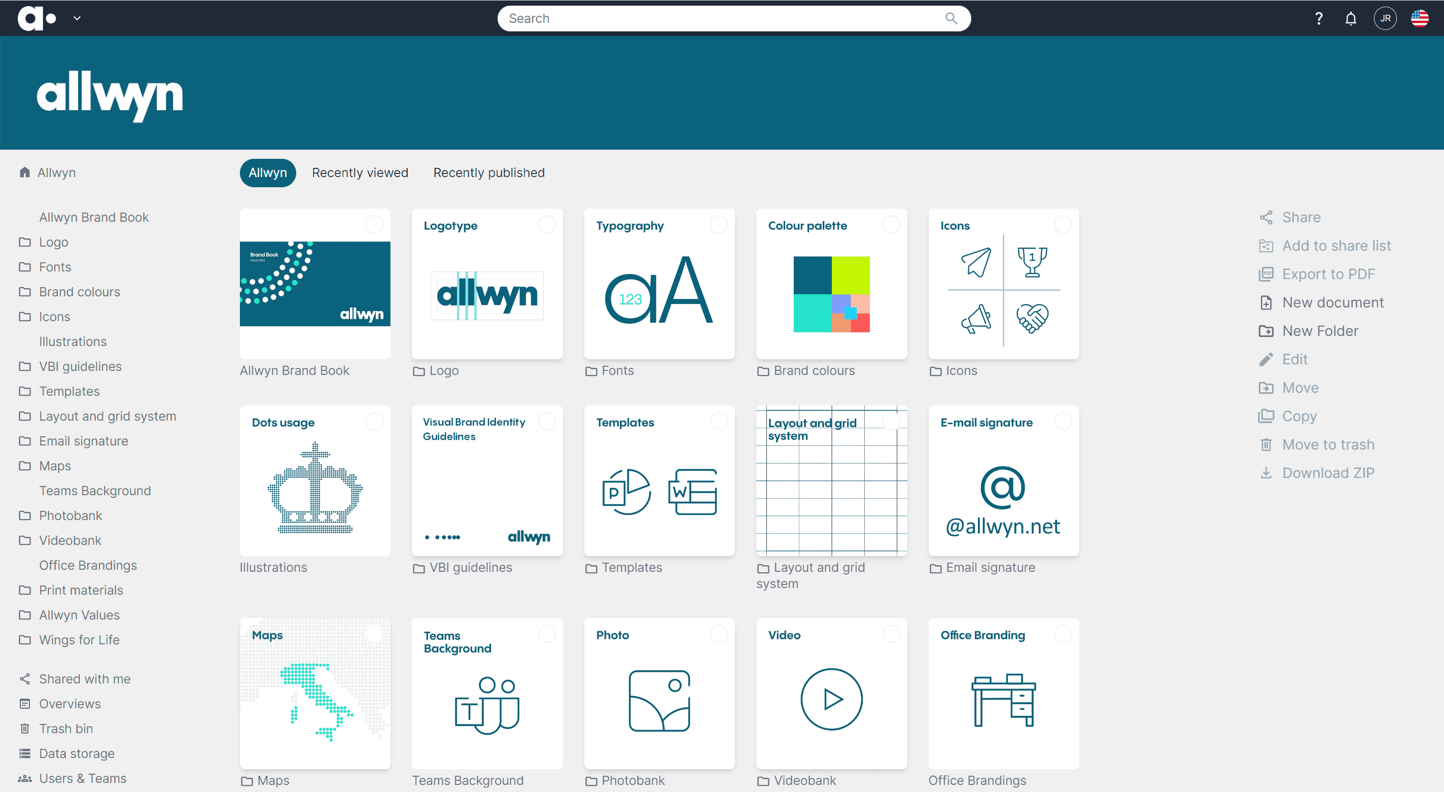 allwyn BrandCloud desktop workspace